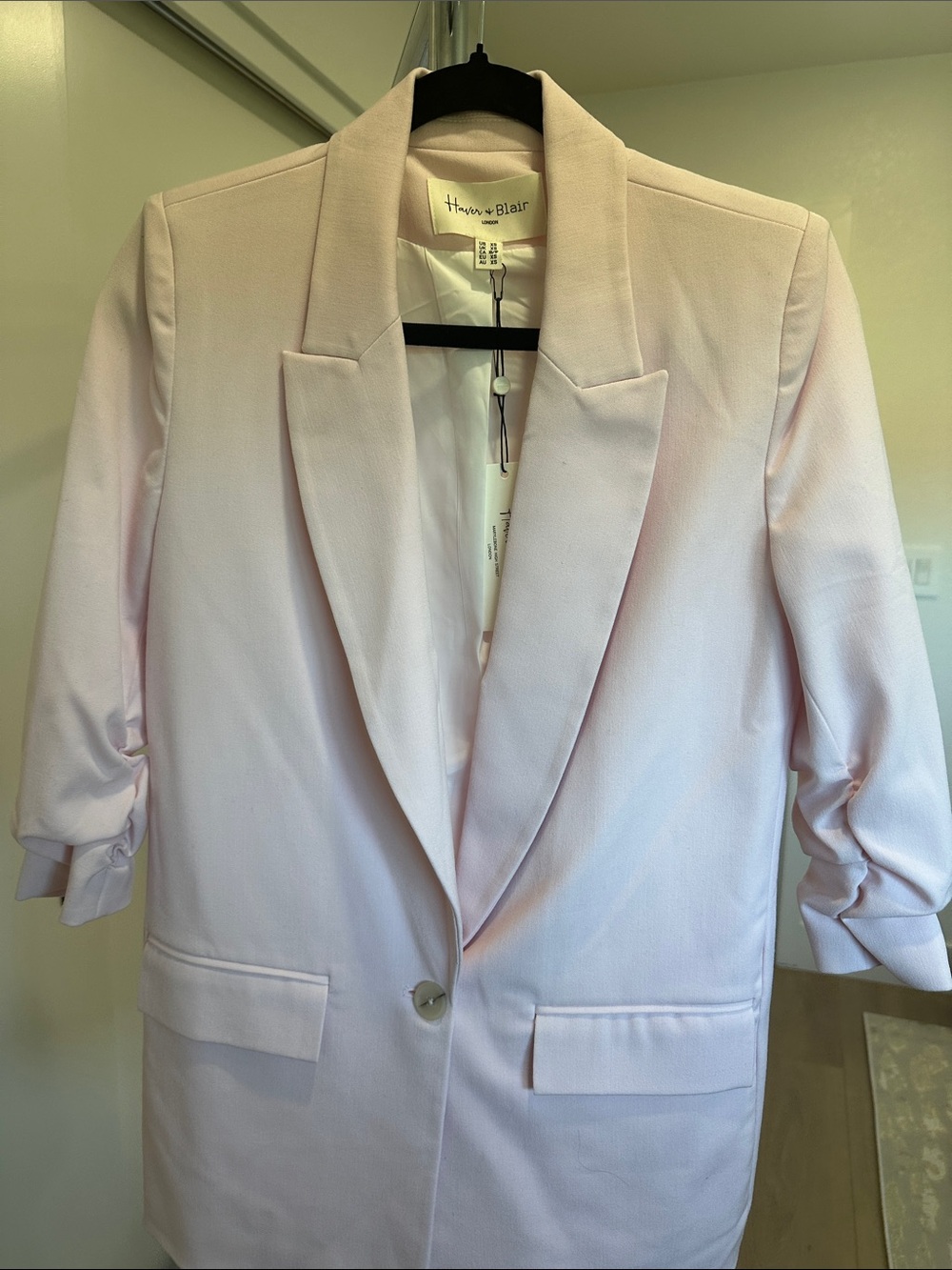 Light Pink Blazer Jacket